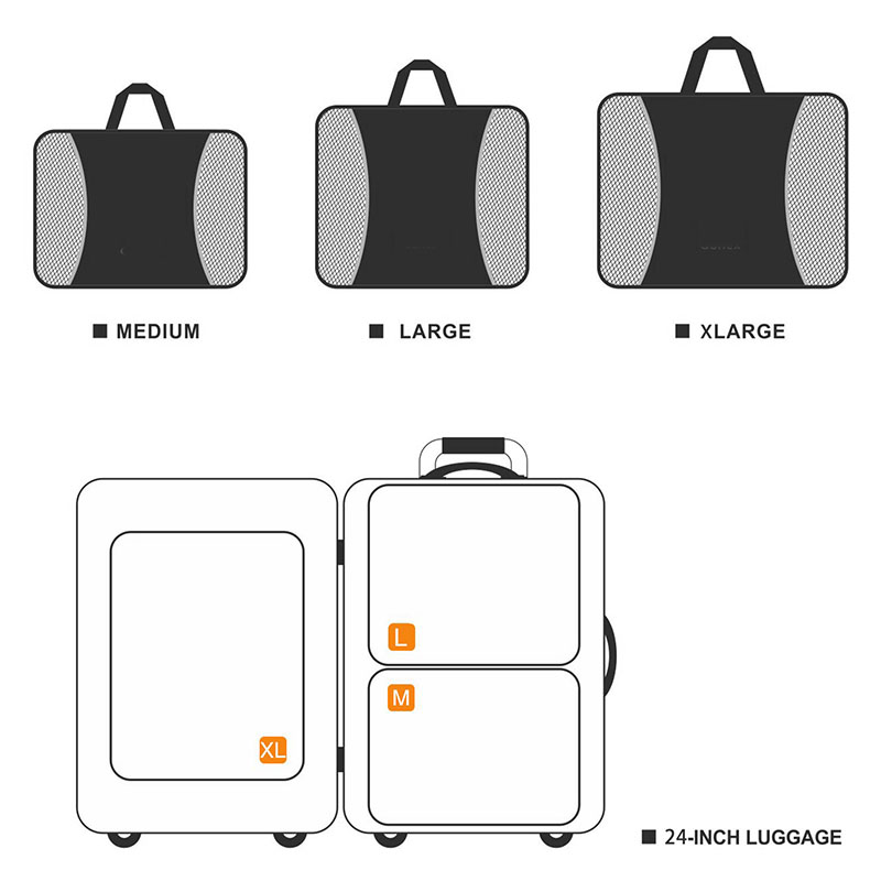 Double suitcase organizer packing cube