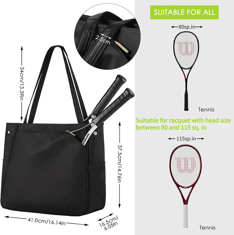Black Large Tennis Racket Bag
