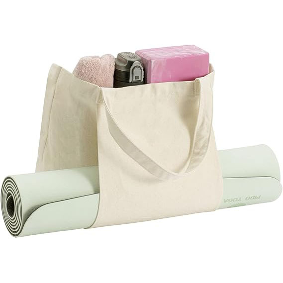 Canvas yoga tote bag
