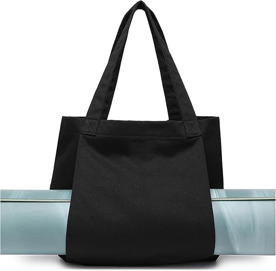 Canvas yoga tote bag