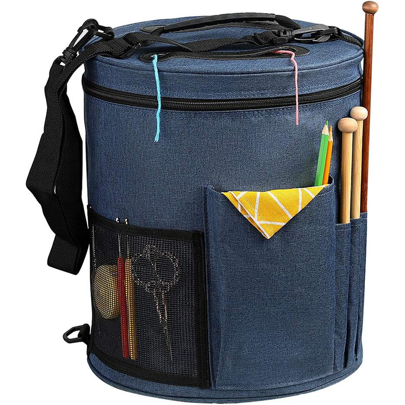 Round Yarn Organizer Tote Bag
