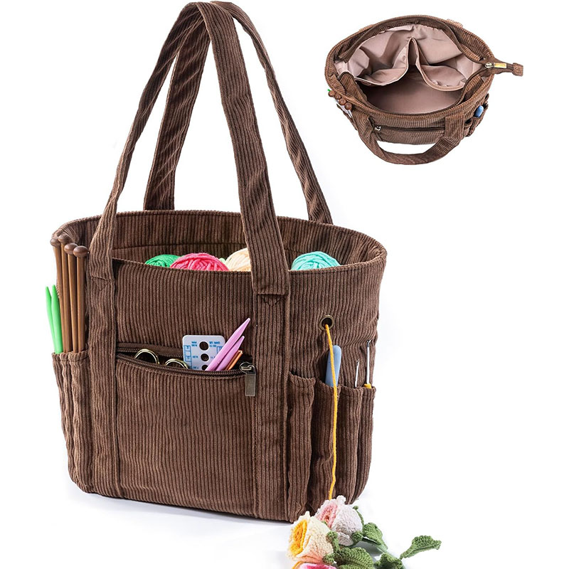 Corduroy Yarn tote Bag