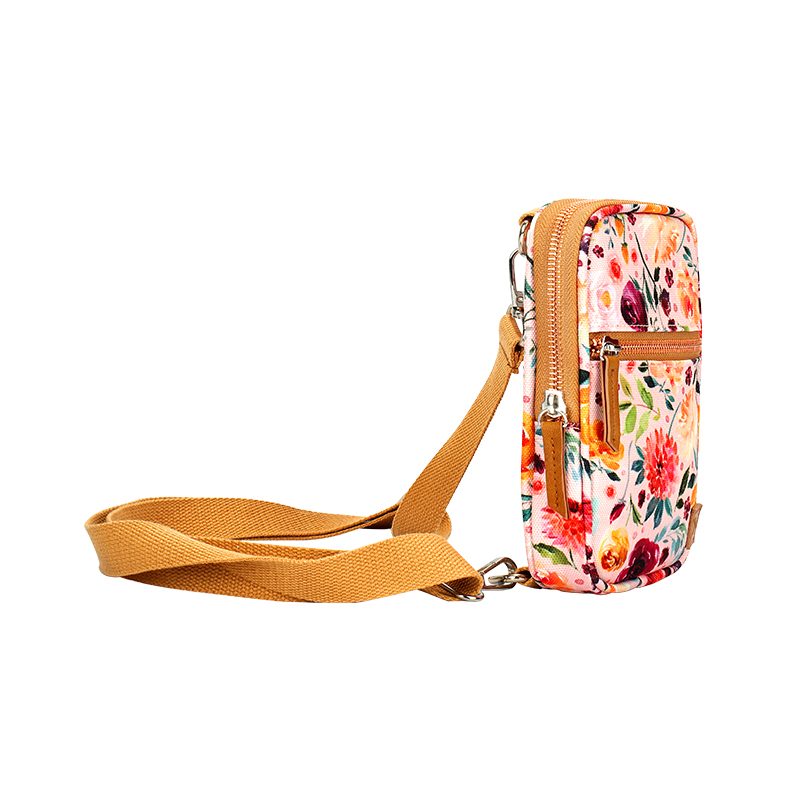Flower print messenger bag
