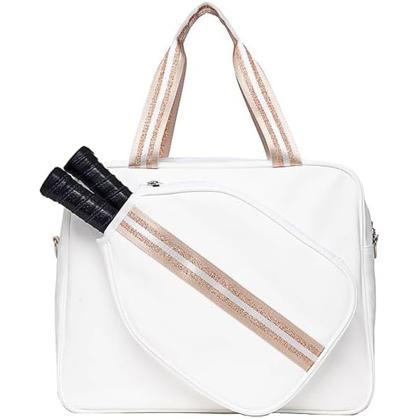 PU Leather Crossbody Pickleball Tote Bag