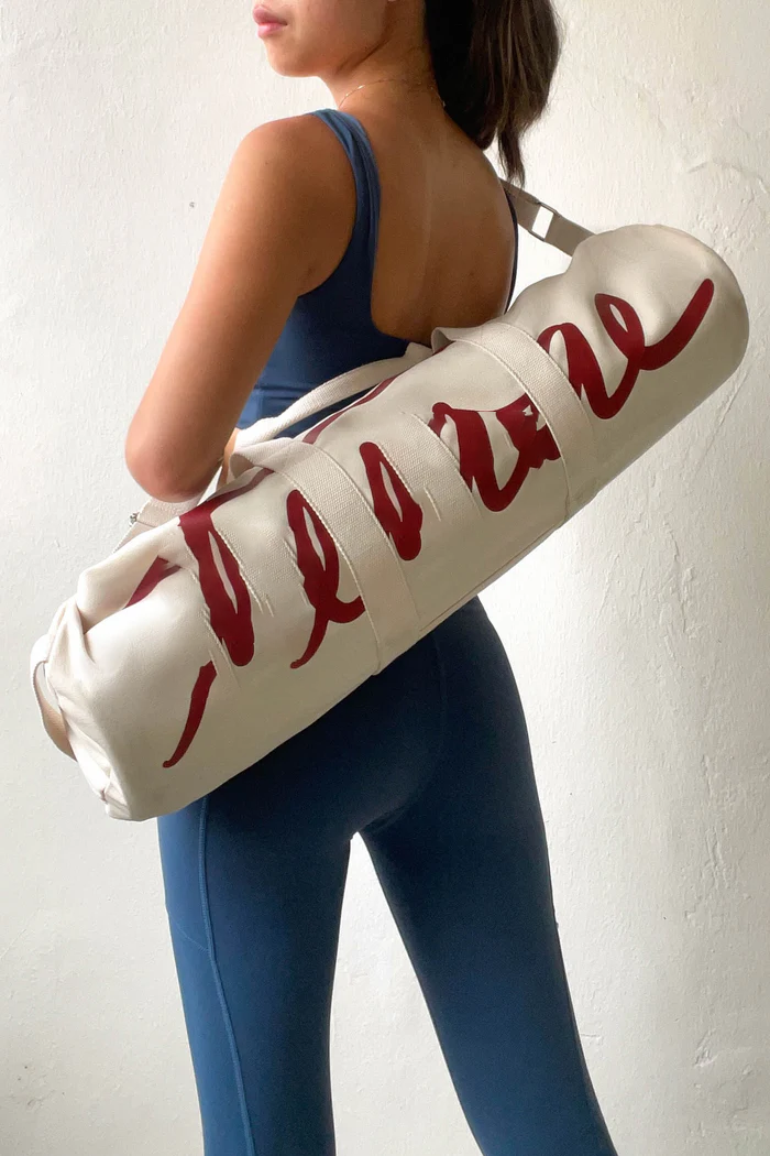 Simple canvas yoga mat bag