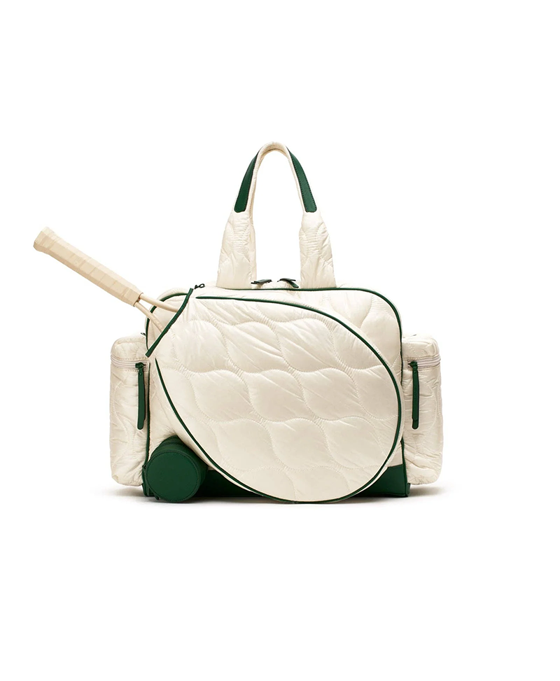 Tennis Quilted Duffel in Ivory
