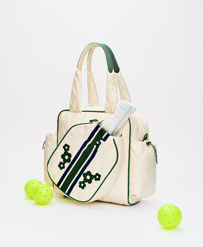 recycled water-repellent nylon pickleball tote