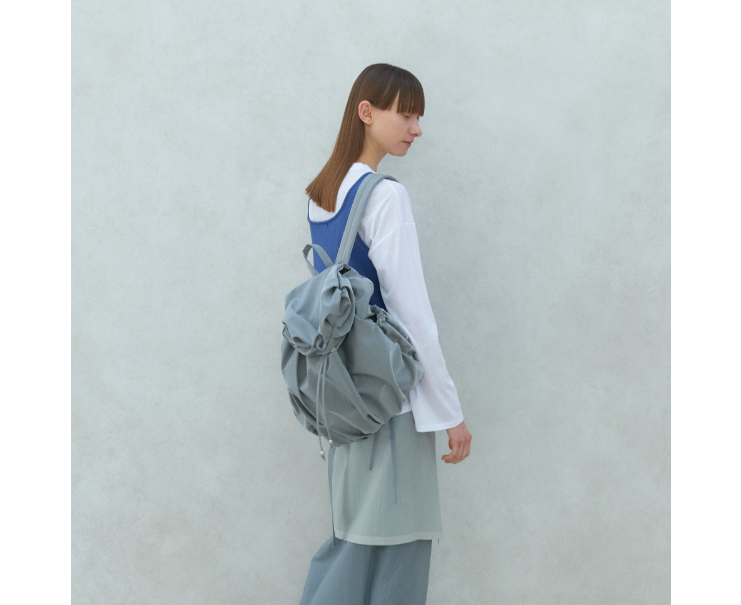Women Pleated premium nylon backpack