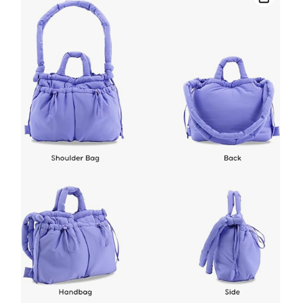 Women purple shoulder bag