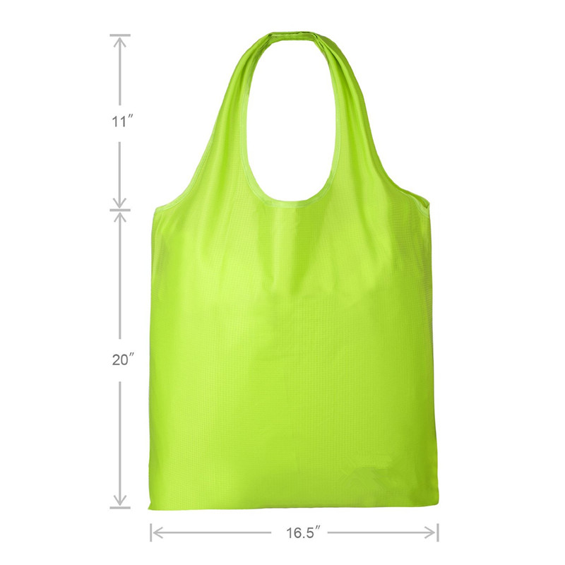 Foldable shopping bag 210D polyester grocery carrying