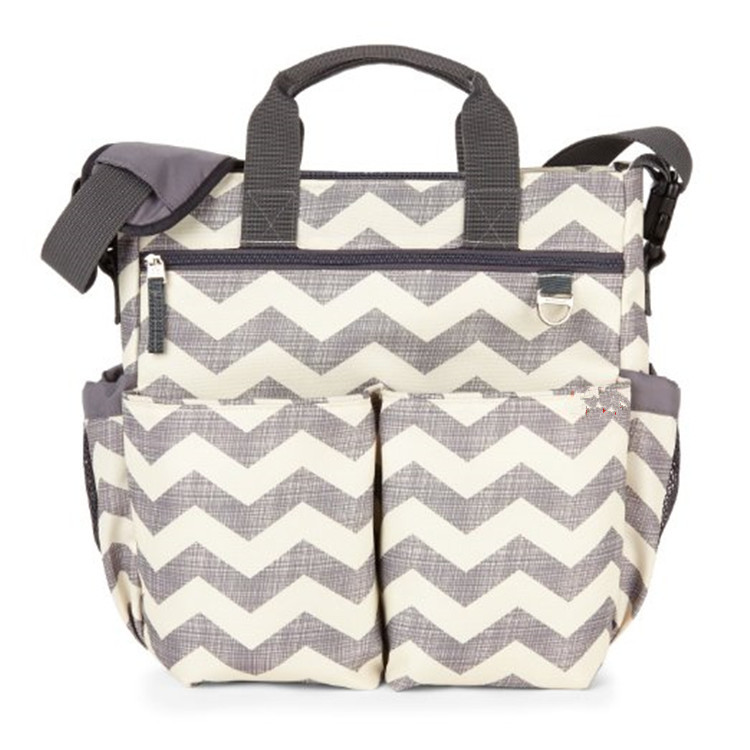 Stroller diaper bag with changing mat Chevron