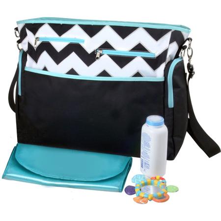 Diaper bag tote Large and roomy chevron baby bag