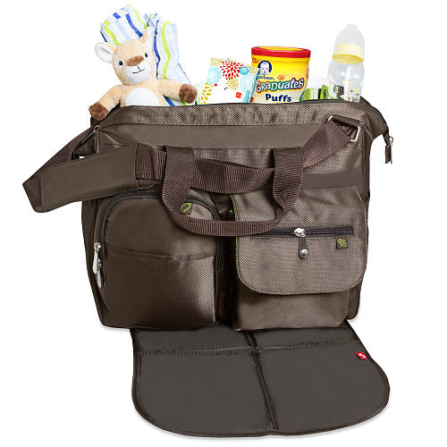 Duluxe wide opening diaper bag