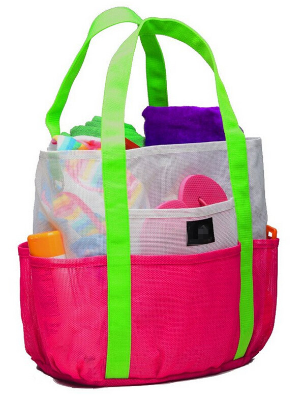 Mesh Beach Tote family use organizer bag