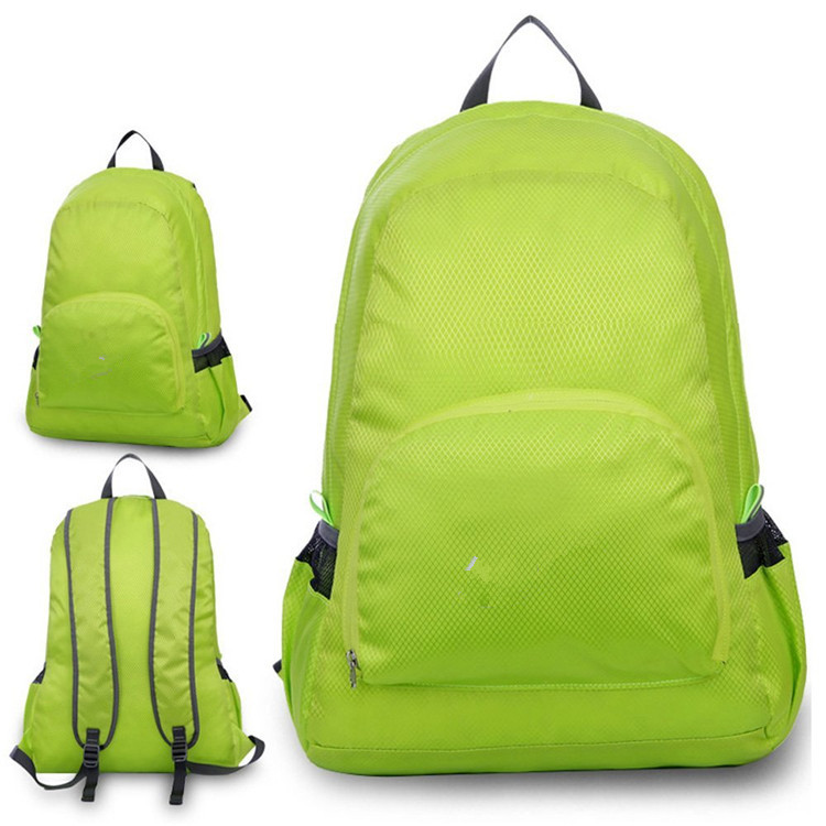 Nylon foldable backpack