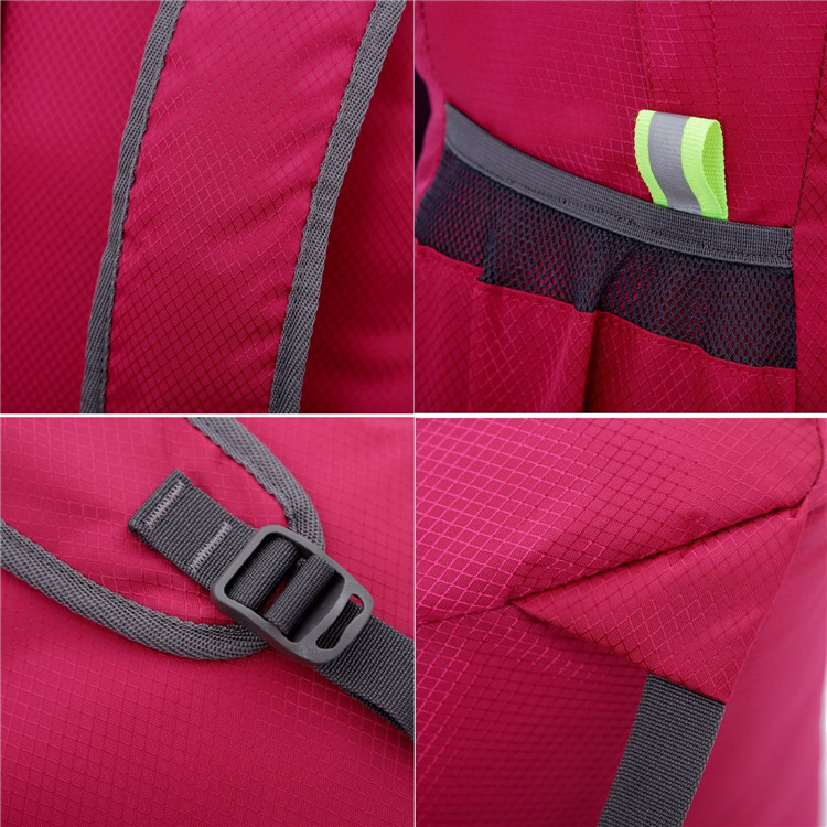 Nylon foldable backpack details