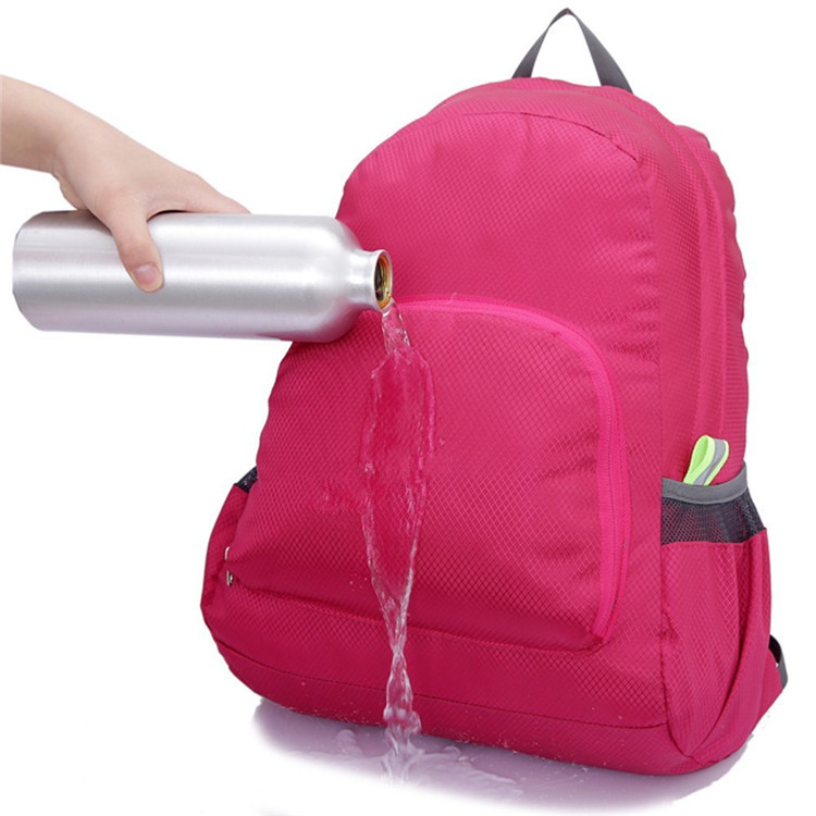 Nylon foldable backpack