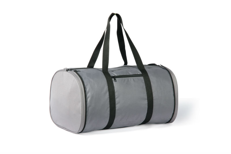 Grey foldable duffle bag
