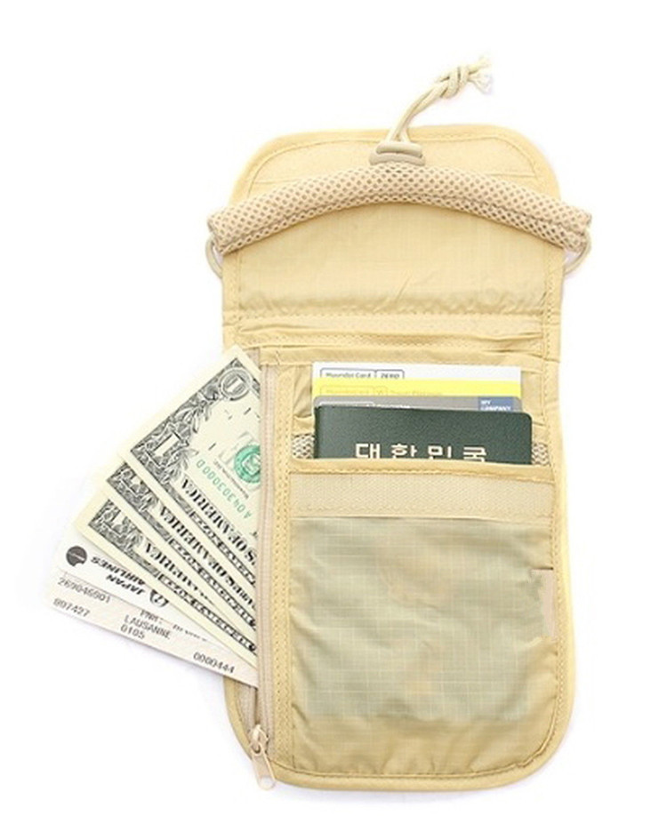 Travel wallet hidden pouch