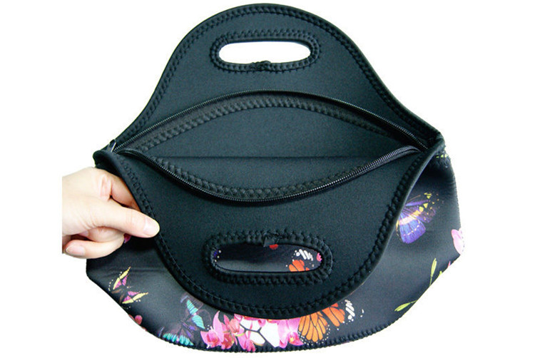 Neoprene lunch bag-interior view