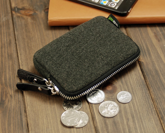 Felt coin purse