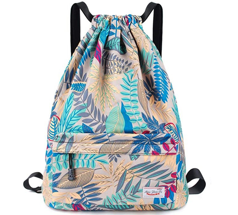 Flower printed Backpack beach bag