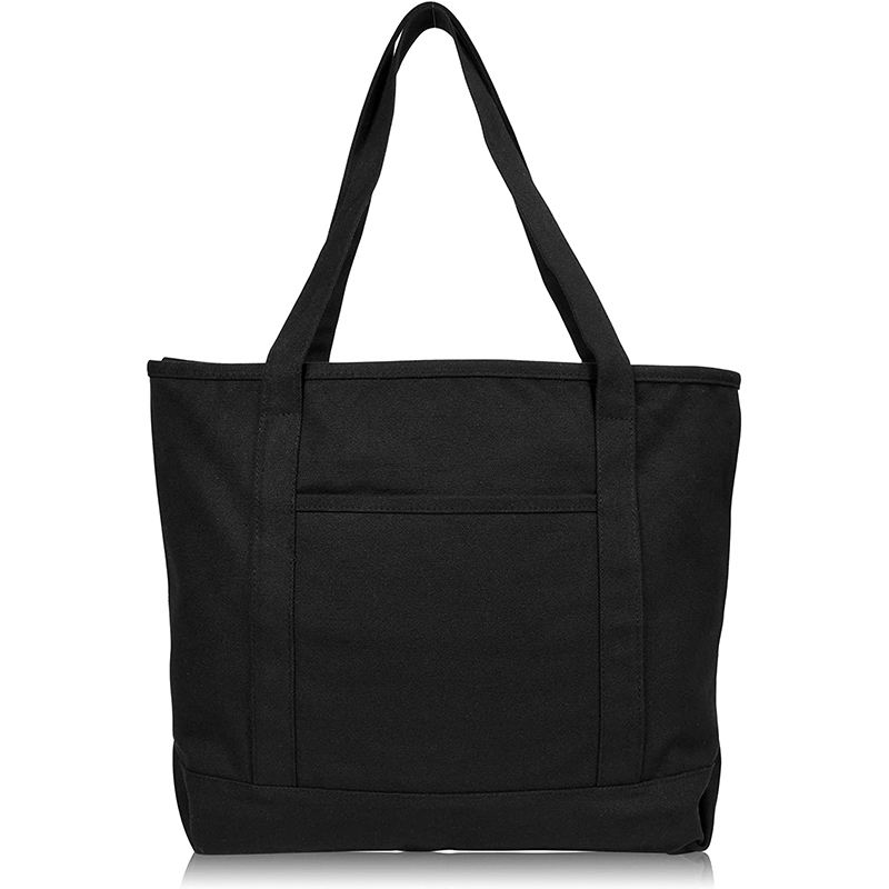 Solid Color Cotton Canvas beach bag