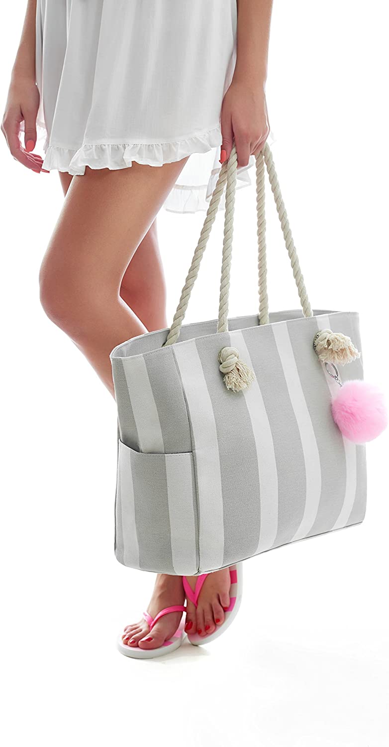 Cotton Rope Handles custom beach bag