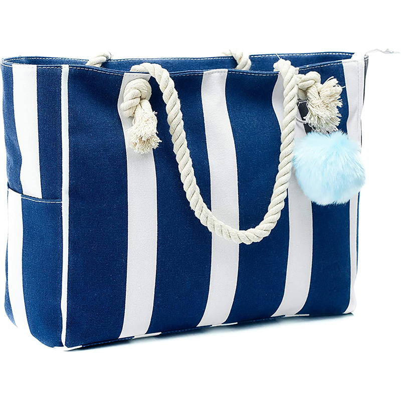 Cotton Rope Handles custom beach bag