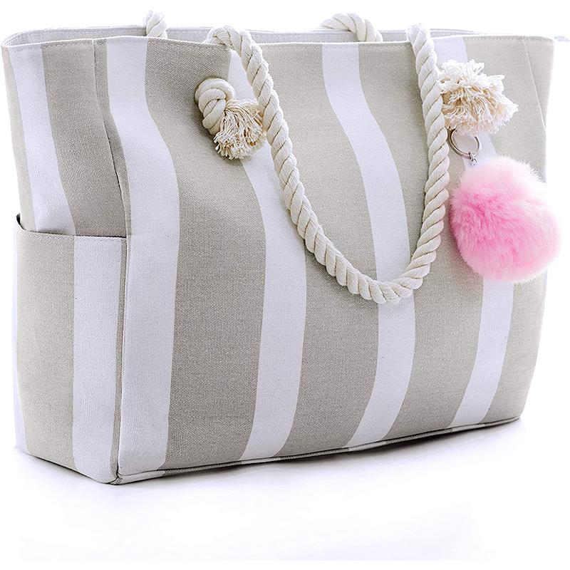 Large Canvas Shoulder Bag beach tote