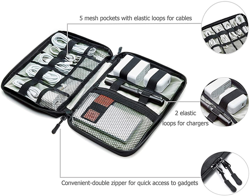 Travel Cable Organizer Bag