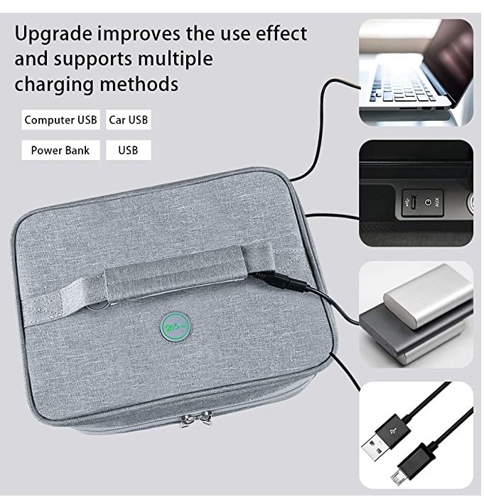Travel underwear sanitization USB uvc led bag