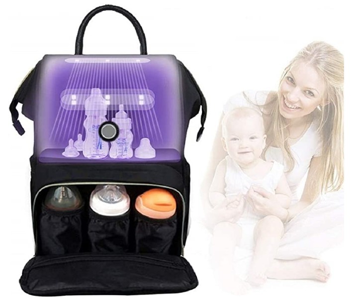 Travel diaper backpack uvc baby bag