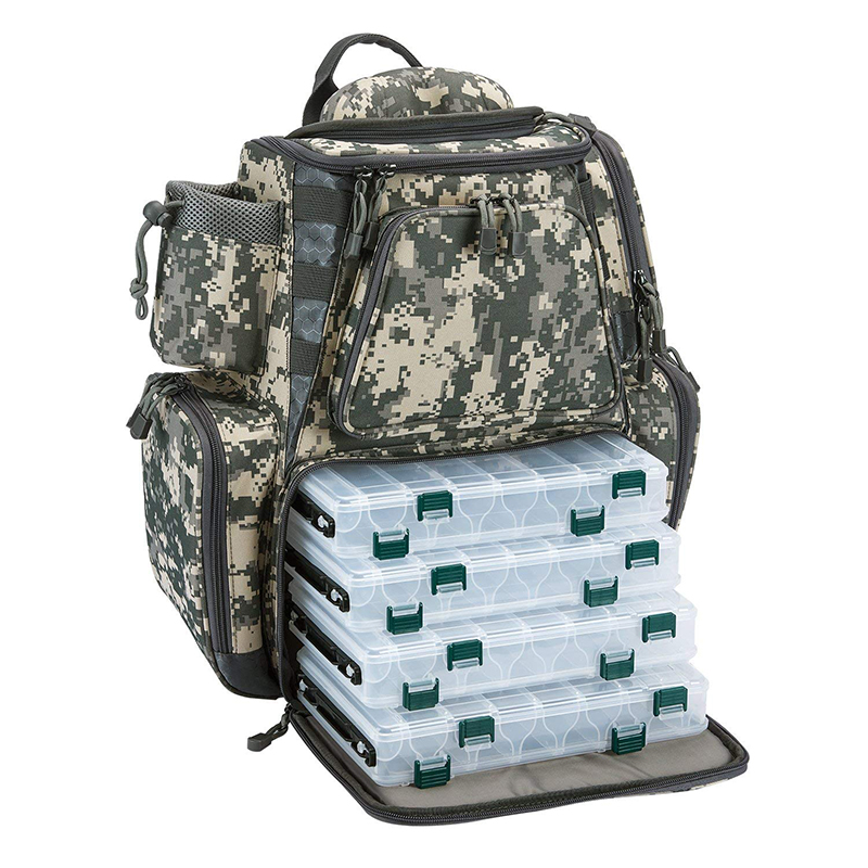 Camo fish gear tackle backpack