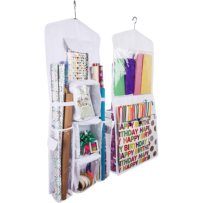 Hanging Gift Wrap Organizer