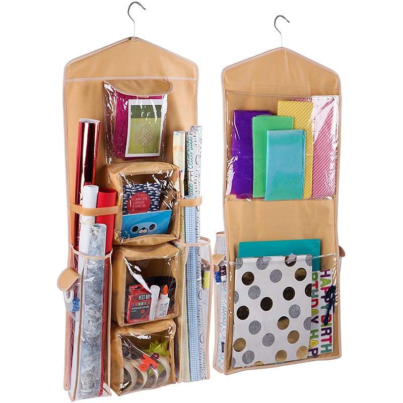 Hanging Gift Wrap Organizer