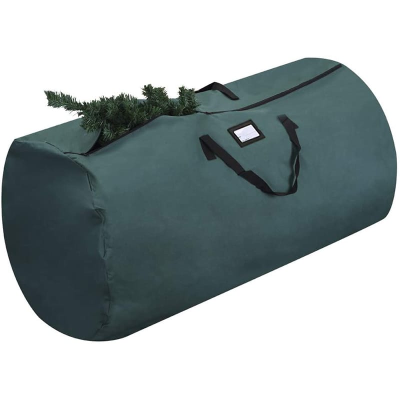 Red round artificial tree storage