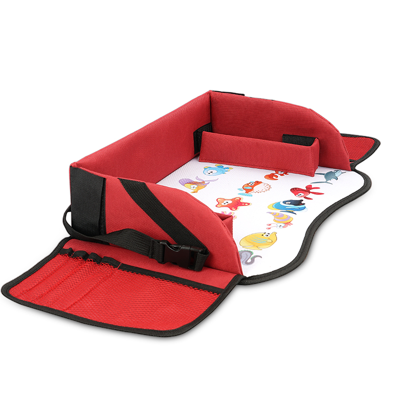 Portable red kids play tray