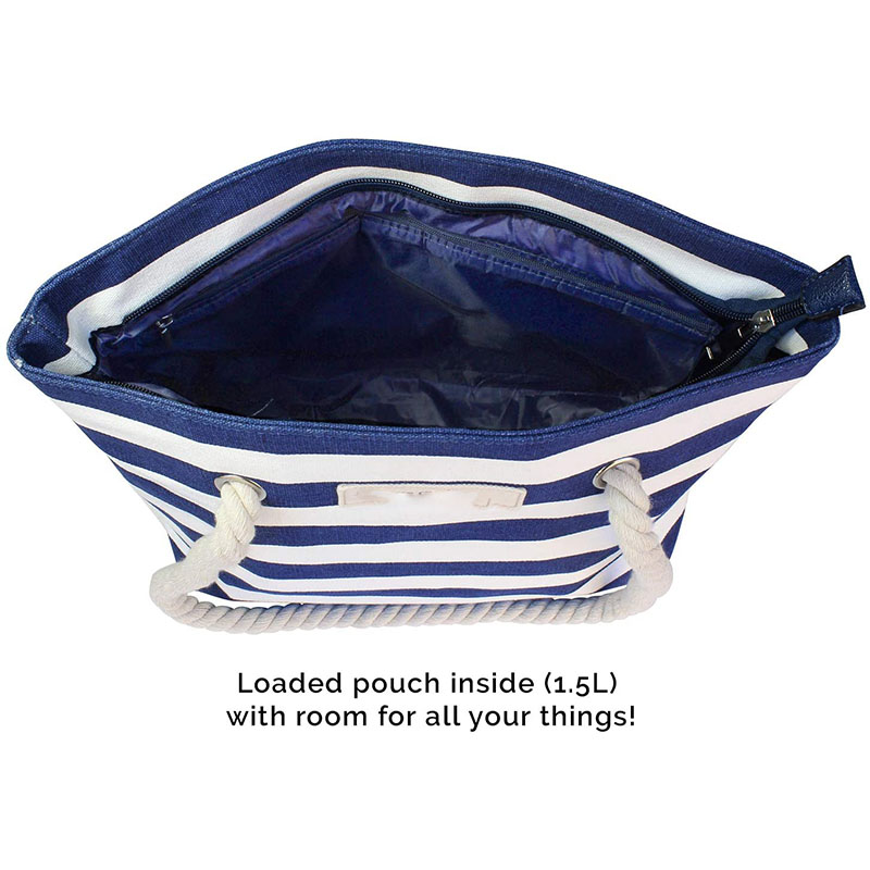 Beachy style insulated wine bag