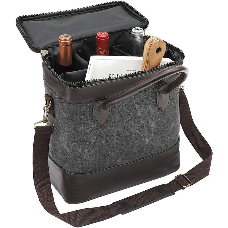 Insulated Wine Carrier Tote Bag