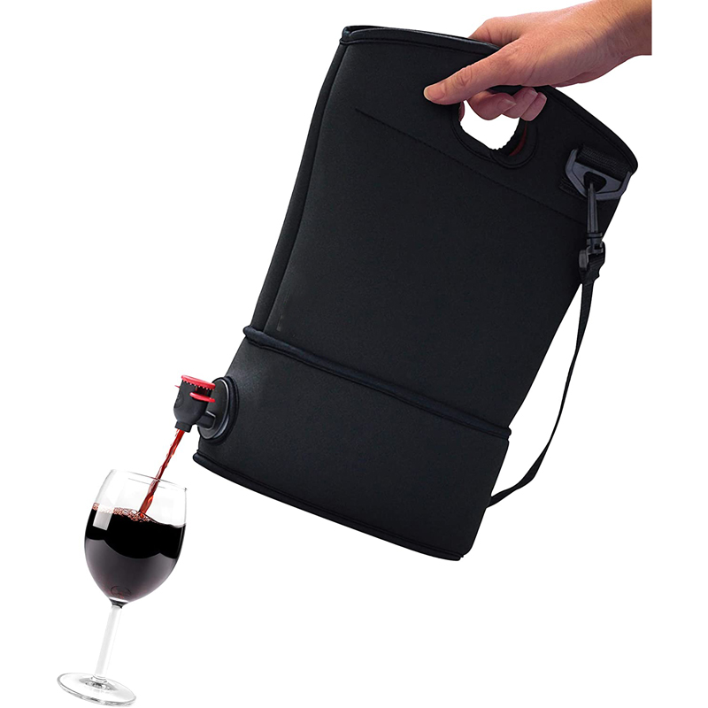 Neoprene wine spout purse